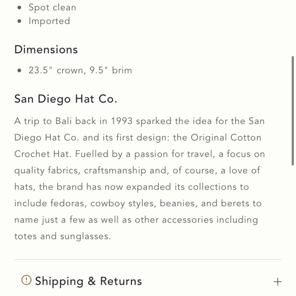 Anthropologie San Diego hat co oversized hat new without tags - Picture 4 of 8